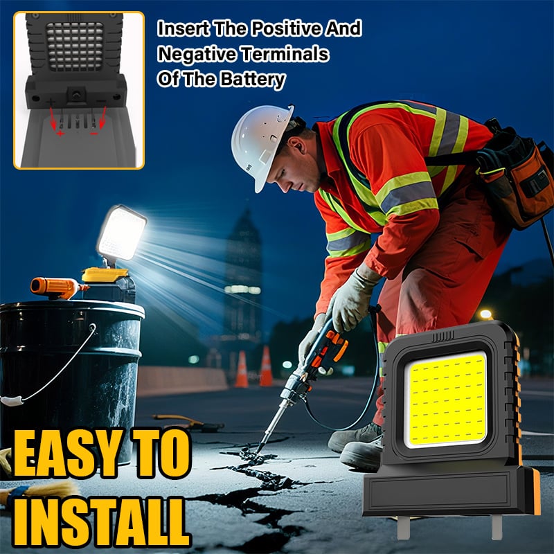 Portable LED flashlight for 21V batteries – PowerBeam Pro