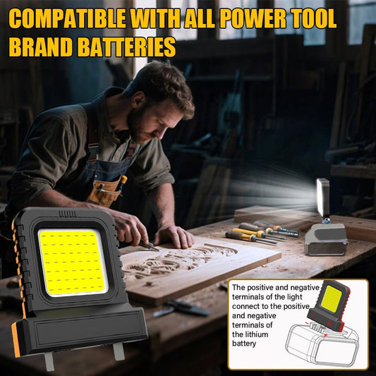 Portable LED flashlight for 21V batteries – PowerBeam Pro