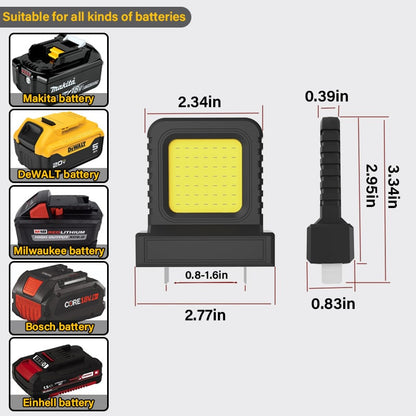 Portable LED flashlight for 21V batteries – PowerBeam Pro